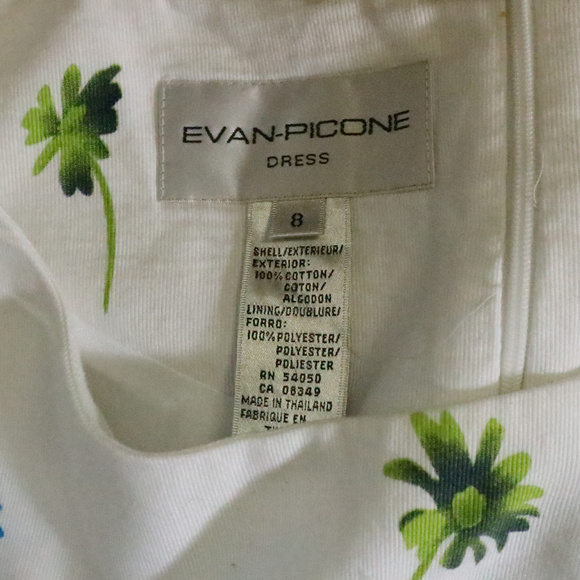 EVAN PICONE Floral Print Short Sleeve Sheath Dress Sz 8 - Picture 6 of 7